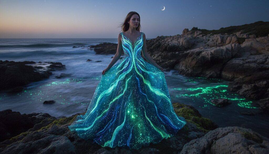 Bioluminescent Bio-Couture: The Rise of 'Living' Oxygen-Producing Evening Wear