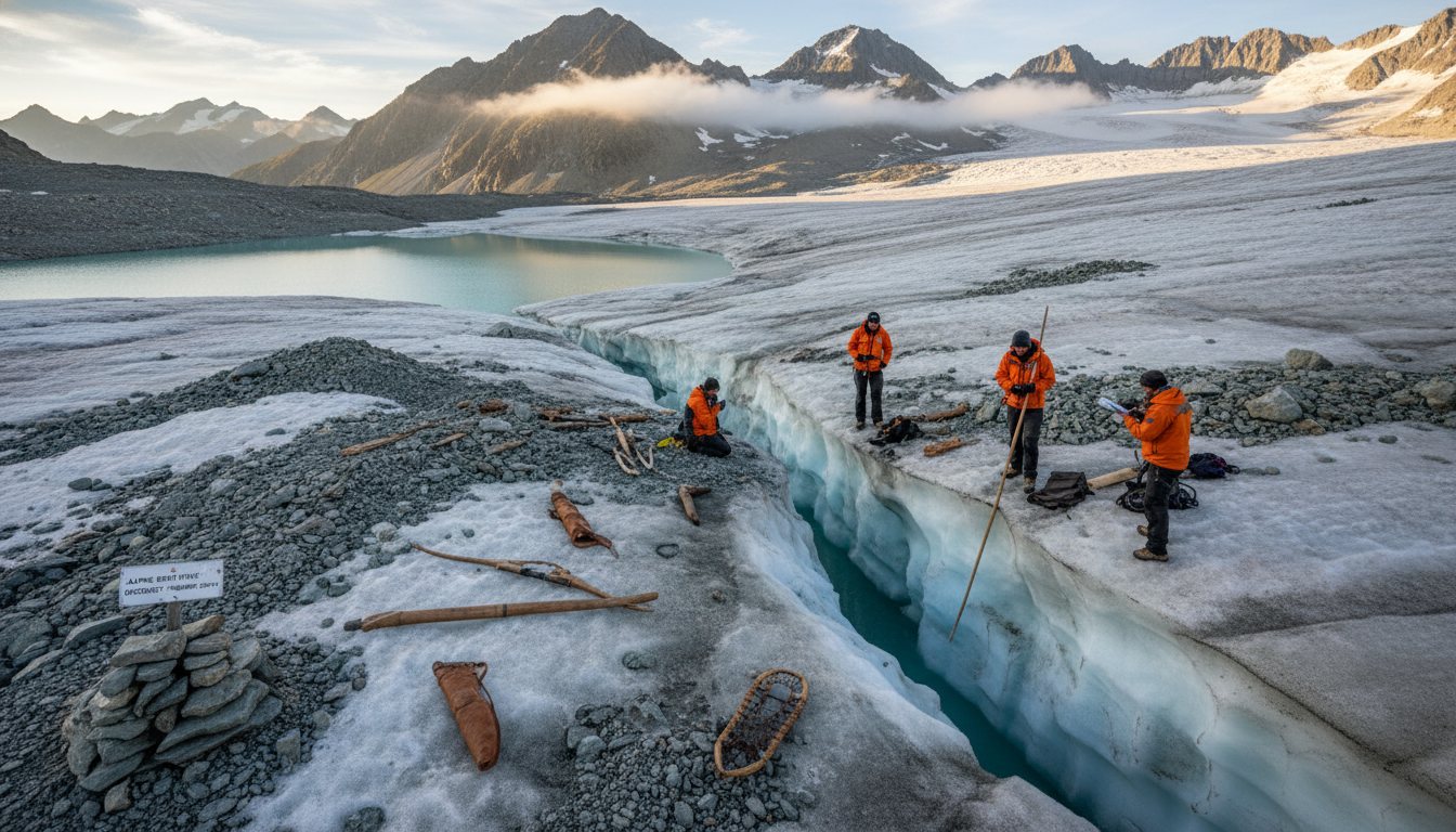 glacial archaeology : The 'Ice-Melt' Archives: 5,000-Year-Old Trade Route Emerges from the Alps