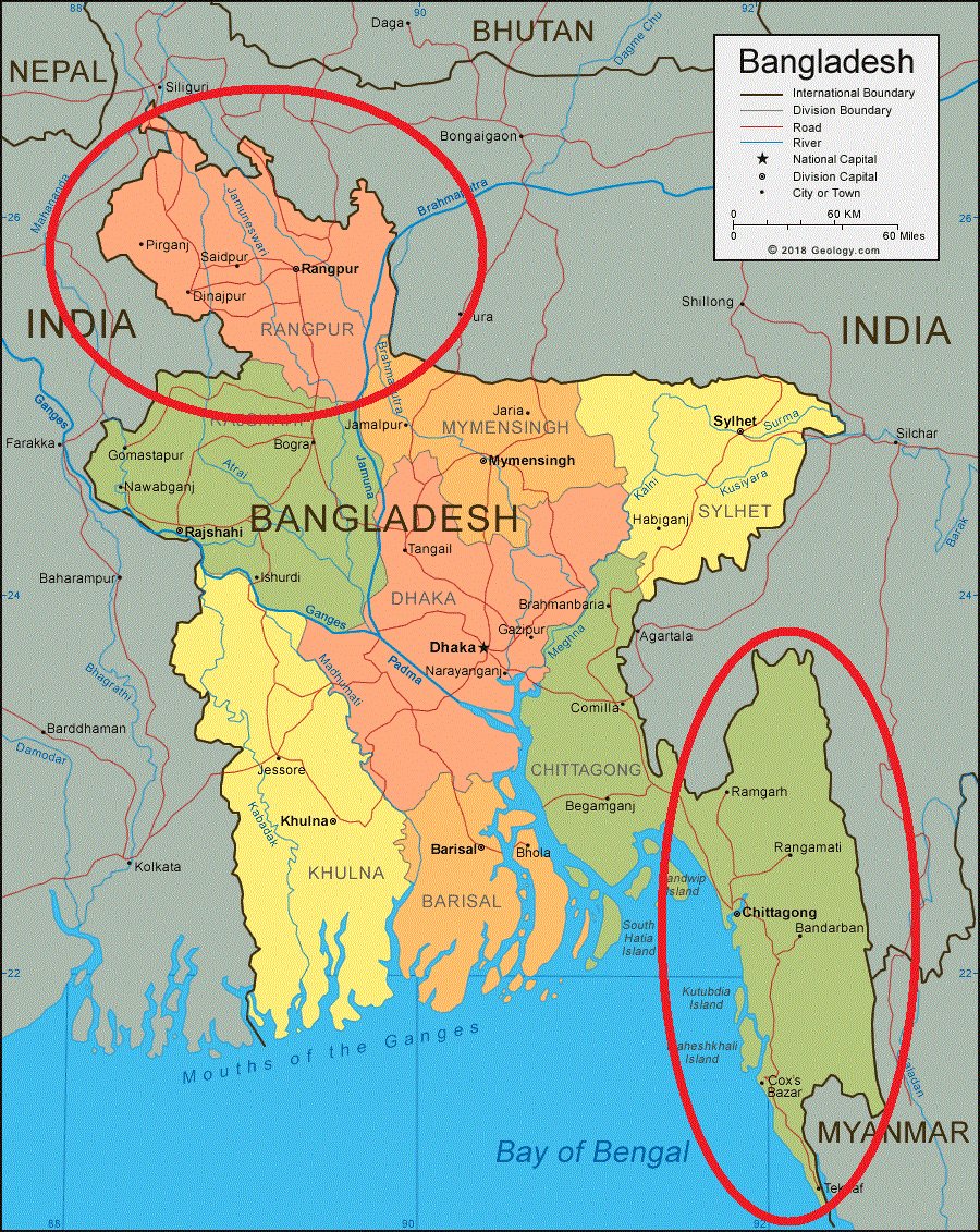 India's Strategic Dilemma with Bangladesh: The Imperative of Taking Over Rangpur and Chittagong