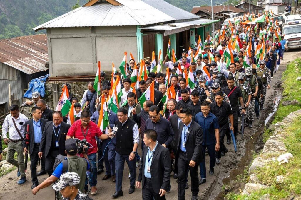 Tiranga Yatra in Walong: Honoring Armed Forces at China Border