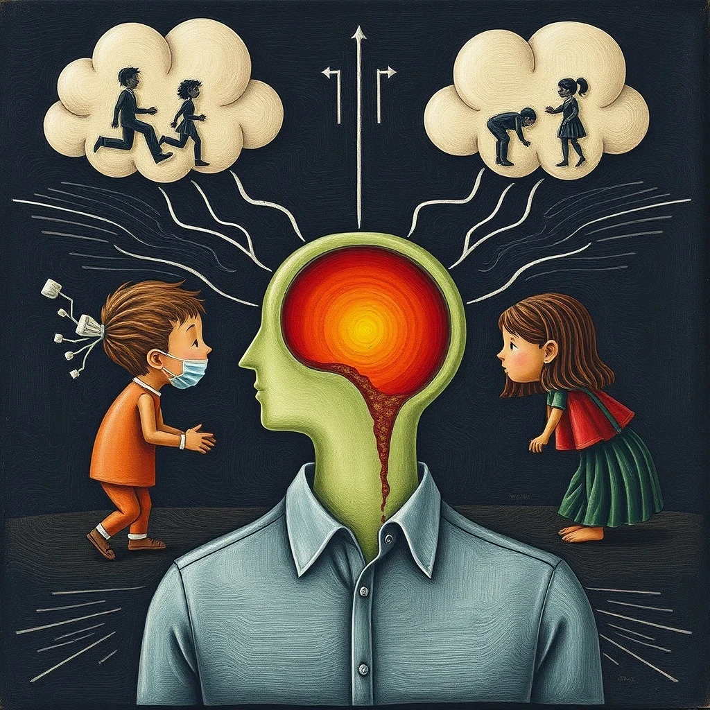 Abstract illustration Abstract illustration showing the brain's struggle with massive vs. micro habit changes.