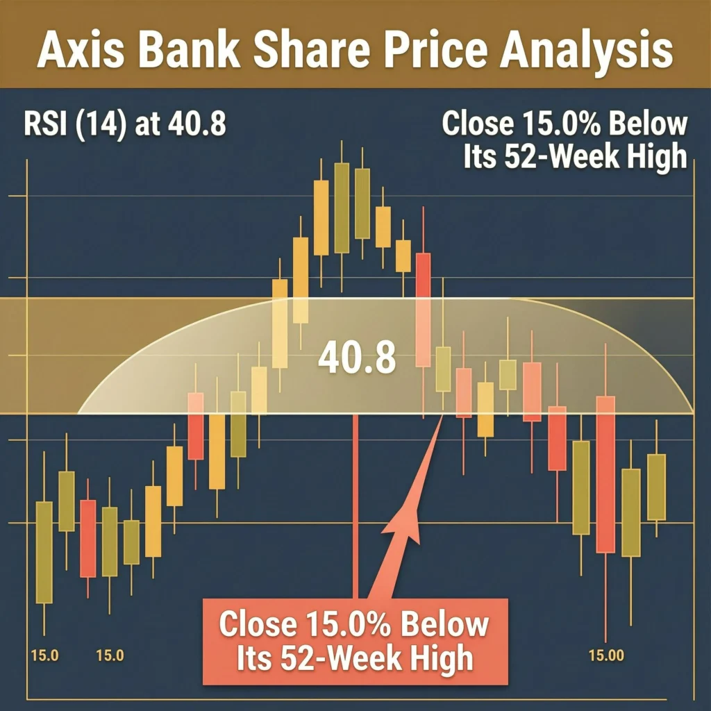 Axis Bank Share Price Analysis: RSI (14) at 40.8 and Close 15.0% Below Its 52-Week High on 27 October 2026