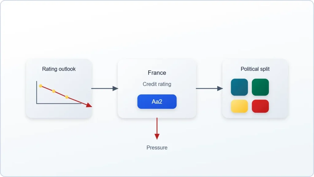 Moody's Holds France at Aa3 but Warns Political Fracture Threatens Debt Reduction